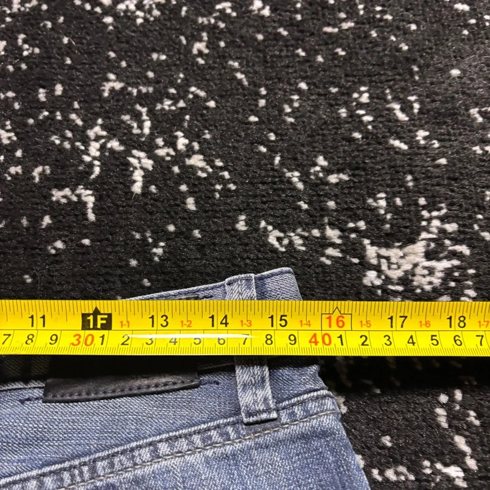 Express Rocco Slim Fit Low Rise Straight Leg Jeans Blue 31x32 Y2K Grunge